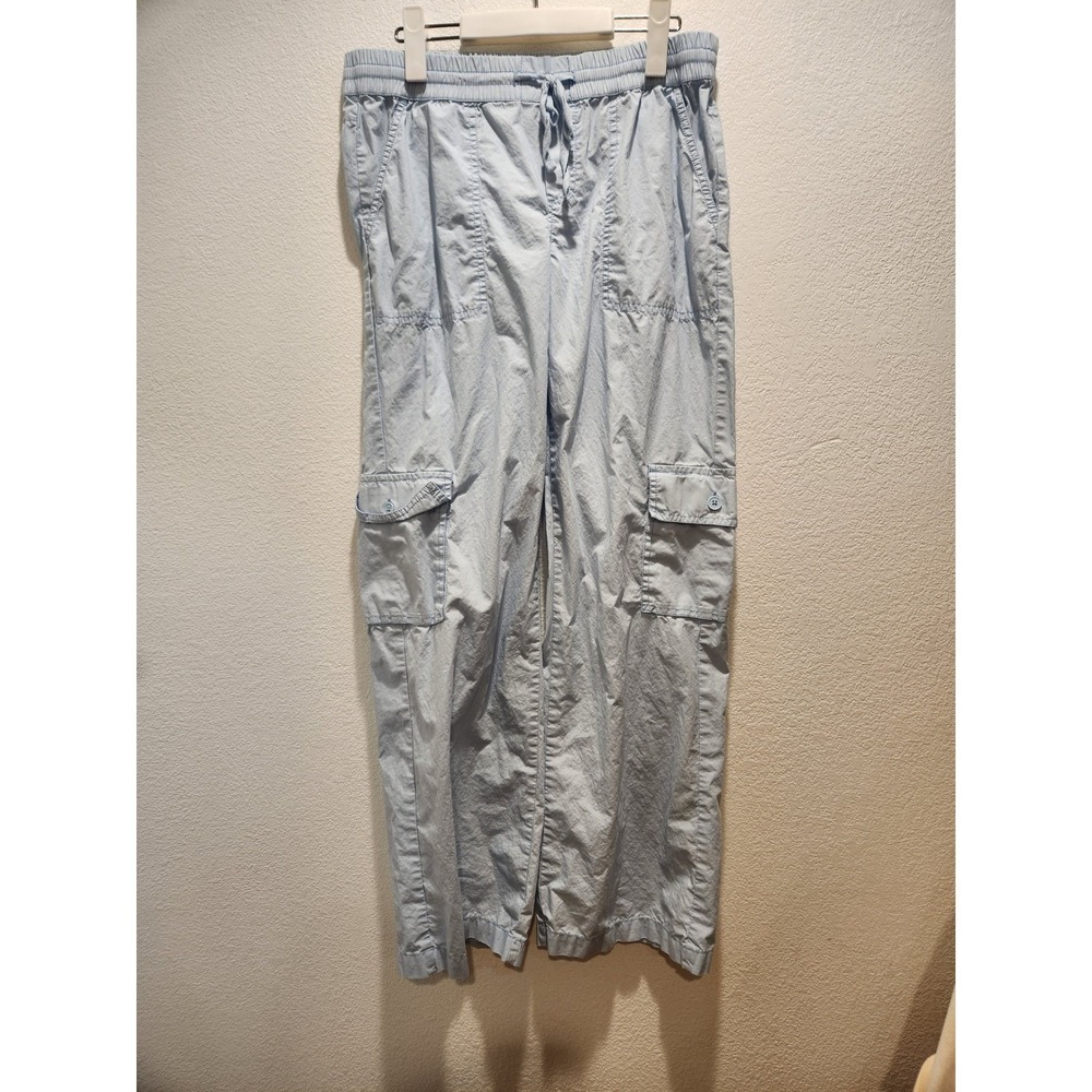 Abound Women Cargo Utility Pants Size S Light‎ Blue Elastic Waist Drawstring